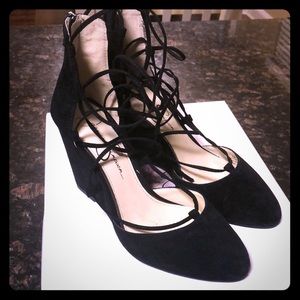 Jessica Simpson lace up wedges